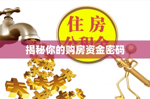 河源揭秘你的购房资金密码