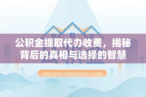 河源公积金提取代办收费，揭秘背后的真相与选择的智慧
