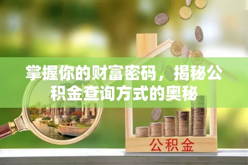 河源掌握你的财富密码，揭秘公积金查询方式的奥秘
