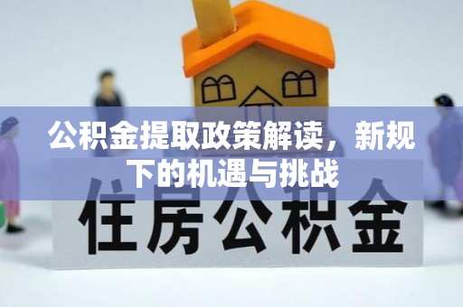 河源公积金提取政策解读，新规下的机遇与挑战
