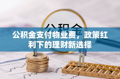 河源公积金支付物业费，政策红利下的理财新选择