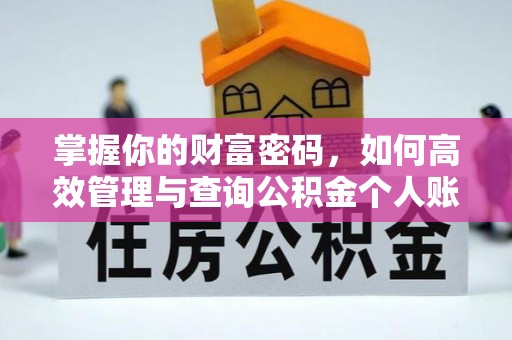 河源掌握你的财富密码，如何高效管理与查询公积金个人账户信息