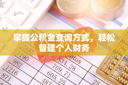 河源掌握公积金查询方式，轻松管理个人财务