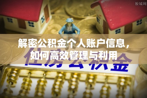 河源解密公积金个人账户信息，如何高效管理与利用