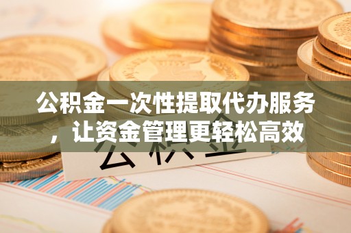 河源公积金一次性提取代办服务，让资金管理更轻松高效