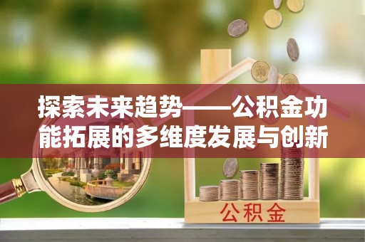 河源探索未来趋势——公积金功能拓展的多维度发展与创新