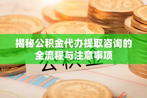 河源揭秘公积金代办提取咨询的全流程与注意事项