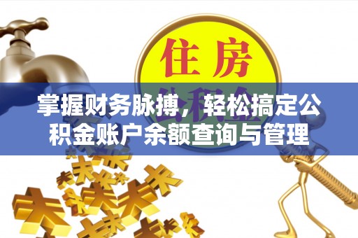 河源掌握财务脉搏，轻松搞定公积金账户余额查询与管理