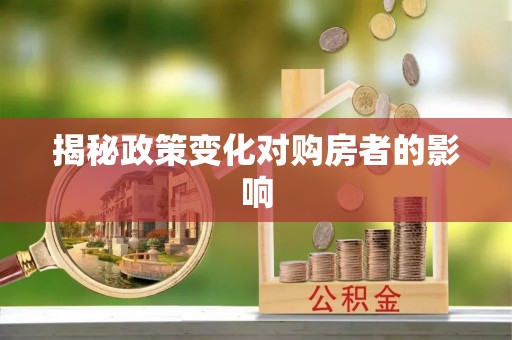 河源揭秘政策变化对购房者的影响