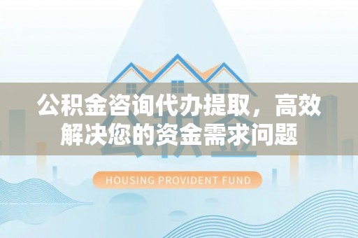 河源公积金咨询代办提取，高效解决您的资金需求问题