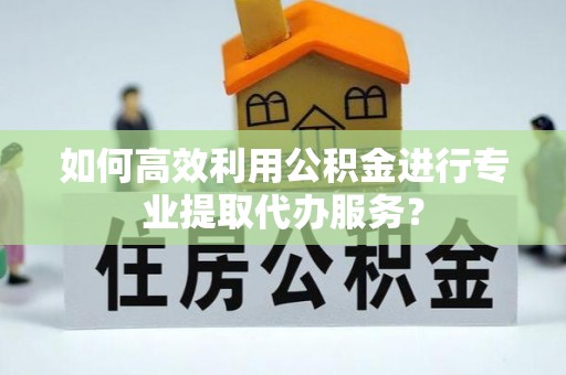 河源如何高效利用公积金进行专业提取代办服务？