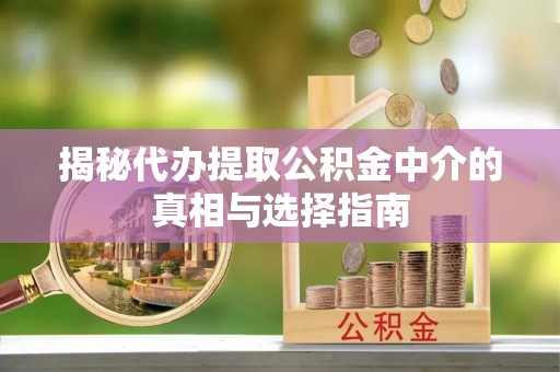 河源揭秘代办提取公积金中介的真相与选择指南